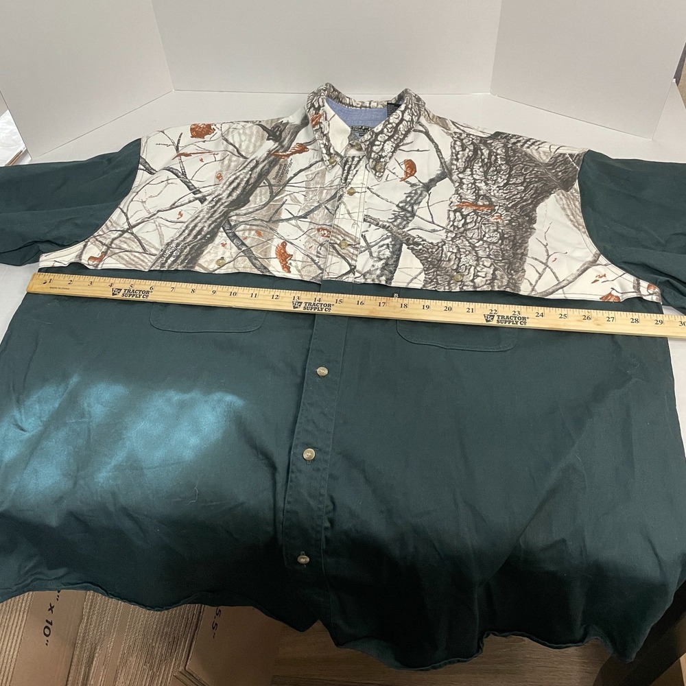 Roper Range Gear 3XL Camo Hunting Shirt , Realtree Hardwood & Hunter Green Long - Picture 5 of 6